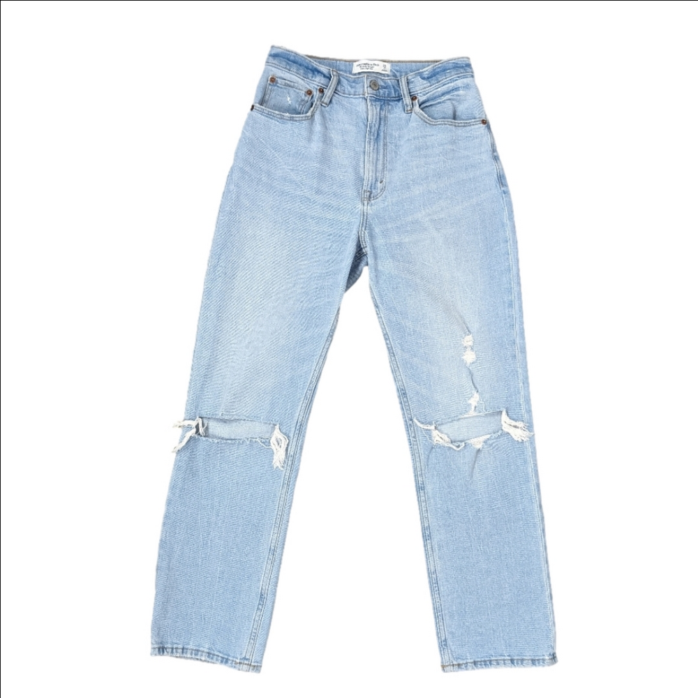 Abercrombie and Fitch The Ankle Straight Ultra High Rise Curve Love Size 26 2R